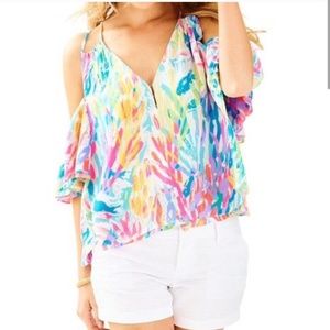 NWT Lilly Pulitzer Bellamie Top Sparking Sands M